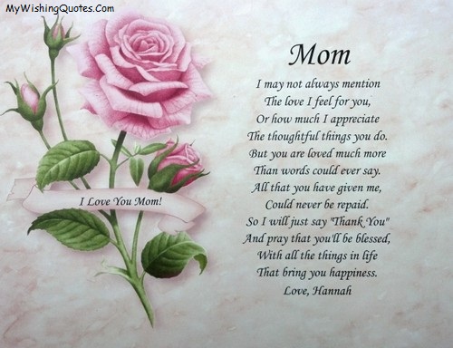 I Love You Quotes for Mom