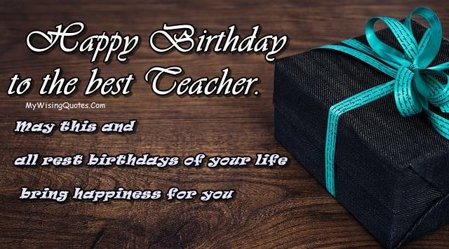 Best Birthday Saying For Teacher