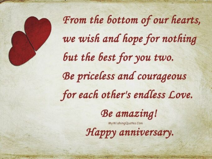 Best Happy Anniversary Wishes For Friends (Anniversary)