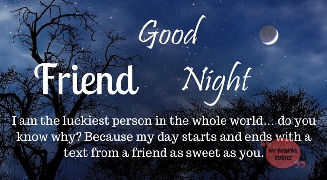 Good Night Message For Friends