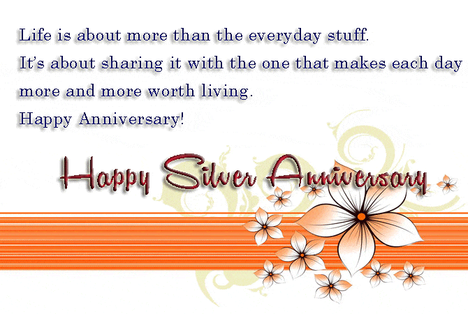 Happy Silver Jubilee Anniversary Wishes Quotes For Silver Jubilee