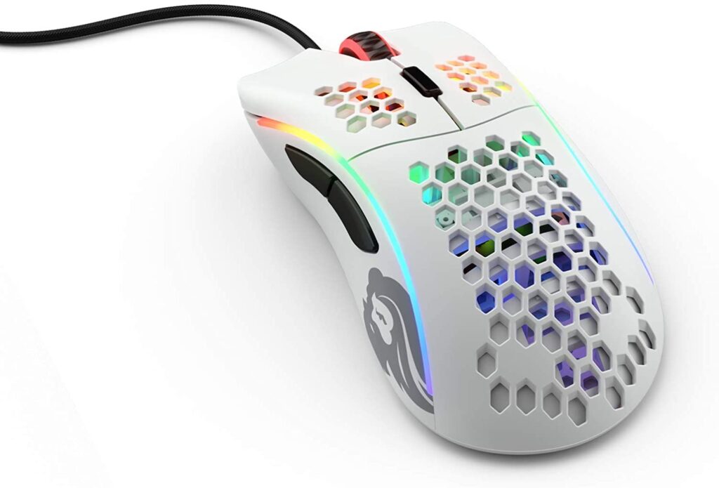 white drag clicking mouse